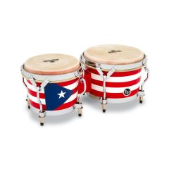 Latin Percussion M201-PR Bongo Matador Wood Puerto Rican Flag