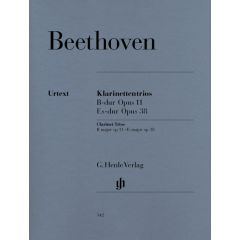 Clarinet Trios B flat major op. 11 and E flat major op. 38 for Piano, Clarinet (or Violin) and Violoncello