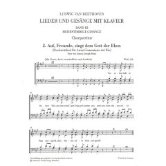 Complete Songs for Voice and Piano, Volume III (Choral Score to No. 2 - 5)