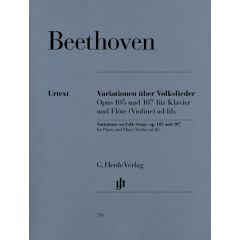 Variations on Folk Songs for Piano and Flute (Violin) ad lib. op. 105 and 107